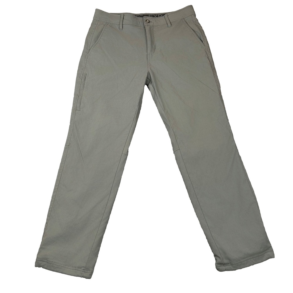 GUC Gerry Mens Lined Hiking Pants Grey Thermal Waffle Knit Tech Outdoor 32x30